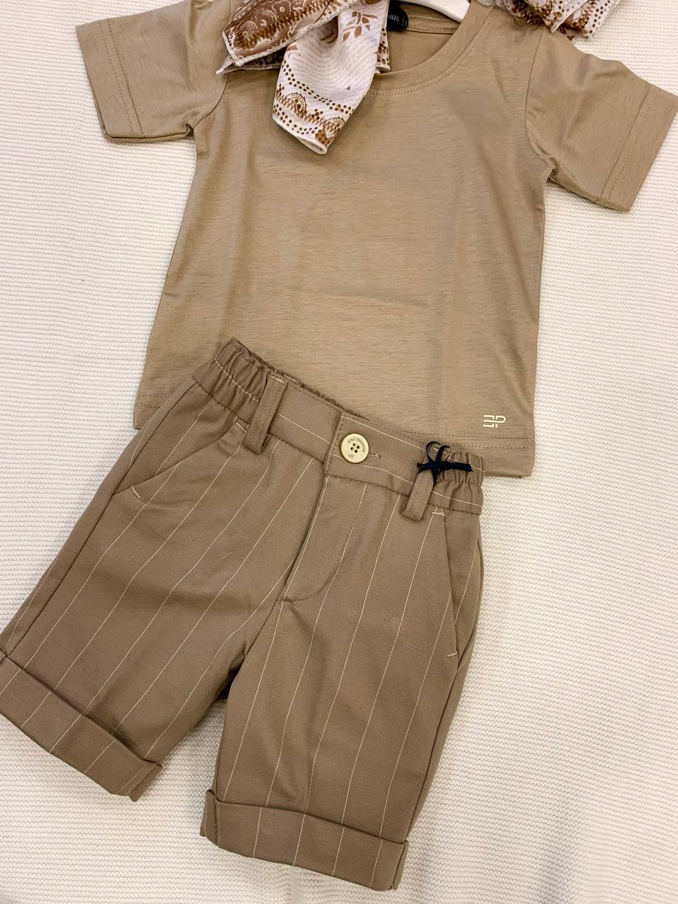 PANTALONE BEIGE A STRISCE EMANUEL PRIS